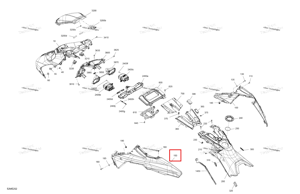 Flare жёлтый HG левый задний капот Ski-Doo 517309243