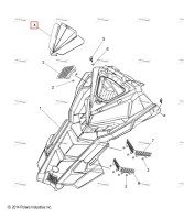 STORAGE LID VELOCITY синий снежный обратный Polaris 800 AXYS Pro RMK LE 155 (2017) (5451241-689)