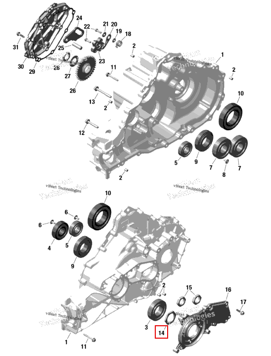 Гайка шестигранная M34 × 1.5 Can-Am Commander MAX 1000R EFI XT (2024) (420842606)
