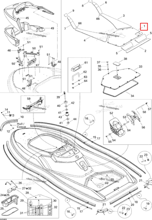 Задняя дверь CARPET CDN / USA Sea-Doo 291002394