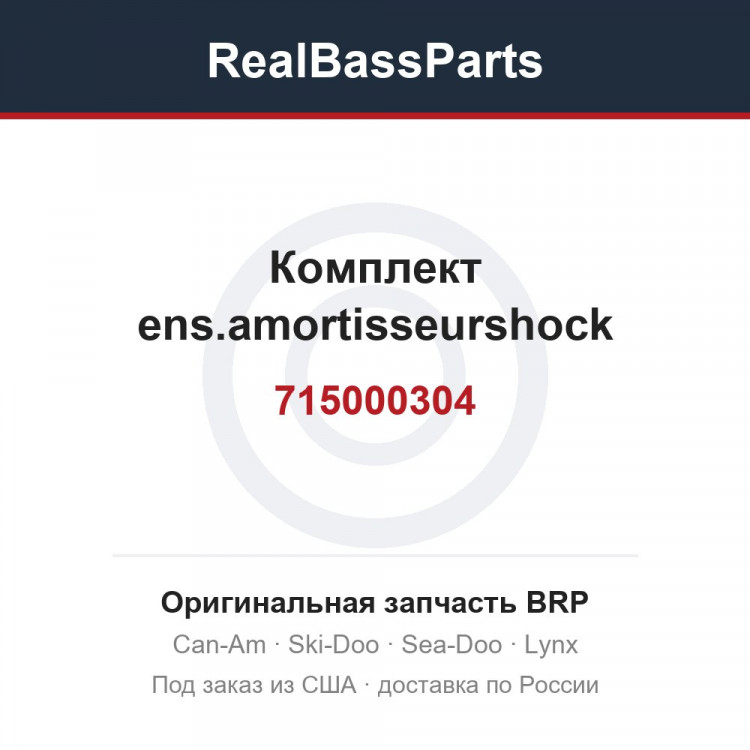 715000304 Комплект ens.amortisseurshock