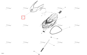 Глубокий чёрный верхний капот Sea-Doo 269502465