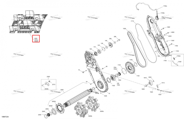 Гусеница 16 × 165 × 3,0 включает 3200 to 3200 b Ski-Doo Summit Adrenaline Enduro 850 E-TEC (2026) (504154416)
