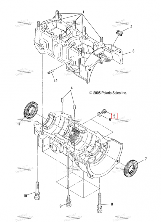 Болт фланец Polaris Widetrak LX (2006) (3087256)