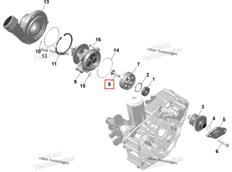 Плоский головка винт M10 X1 Sea-Doo RXP 325 X (2026) (420242421)