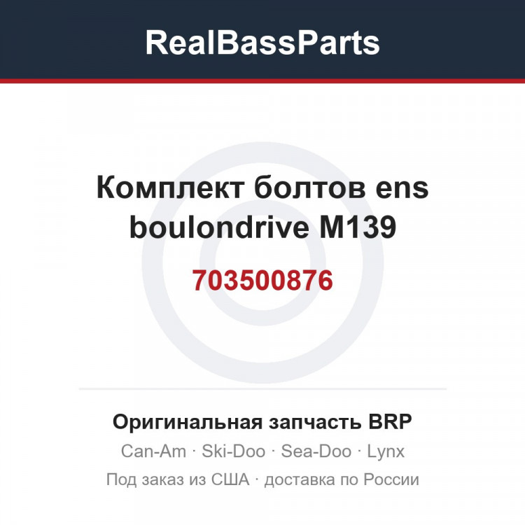 703500876 Комплект болтов ens boulondrive M139