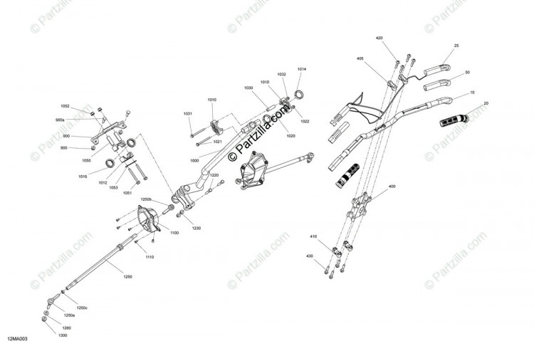 506153209 Руль черный EXPEDITION Ski-Doo