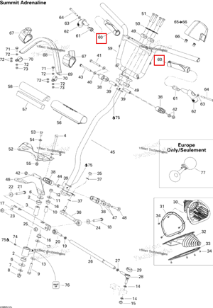 Ручка рукоятка Ski-Doo 506151595