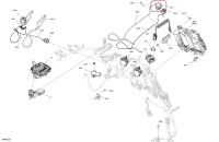 515179182 Кронштейн крепления кнопки аварийной остановки двигателя для снегоходов Ski-Doo 515179182