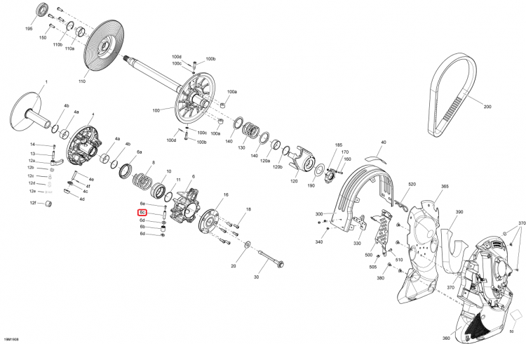417223989 Вал ролика Ski-Doo