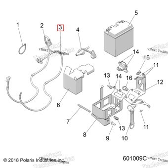4018199 Трос 1020 мм 4 GA чёрный