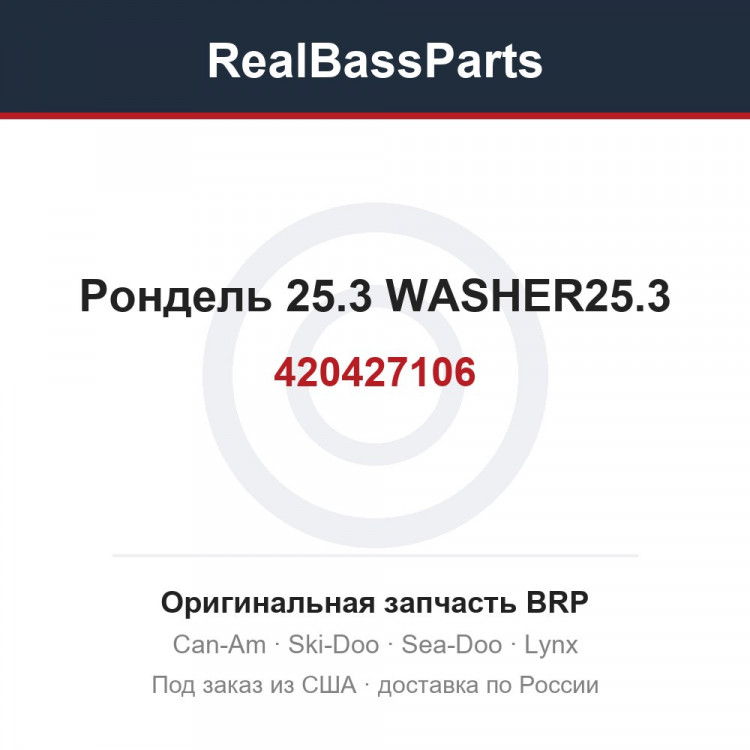 420427106 Рондель 25.3 WASHER25.3
