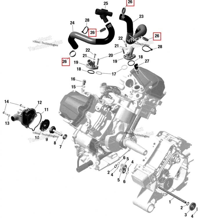 Хомут 24.8 28.0 мм Can-Am Commander 1000R EFI DPS (2022) (420251579)