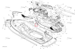 Правый сиденье накладка Magnesium GTX iS LTD Sea-Doo 291003757