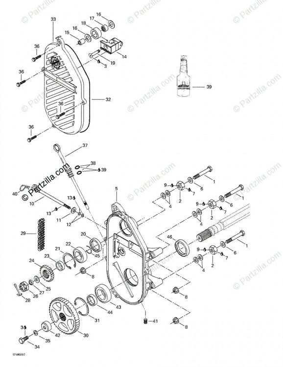 414680500 ROUE DENTEE 19D*SPROCKET-19TH.  Шестерня трансмиссии 19з