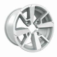 705402307 14 RIM FRONT: SILVER WITH CLEAR COAT