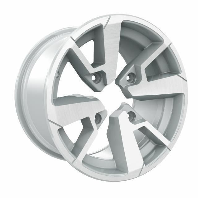 705402307 14 RIM FRONT: SILVER WITH CLEAR COAT