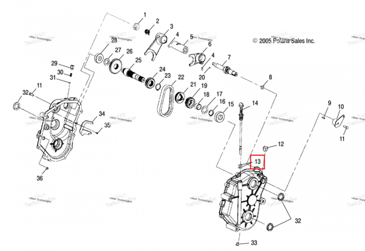 Уплотнительное кольцо Polaris Widetrak LX (2006) (5410675)