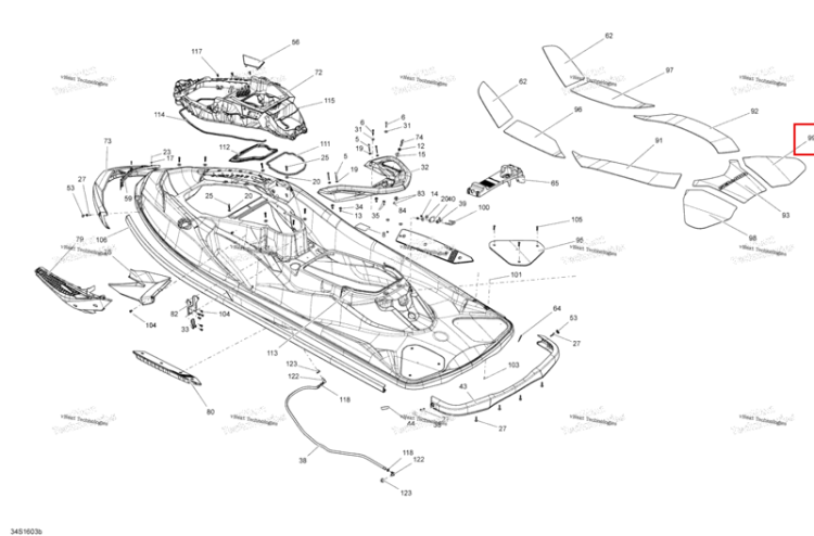 Carpet Sea-Doo RXT (2016) (291004337)