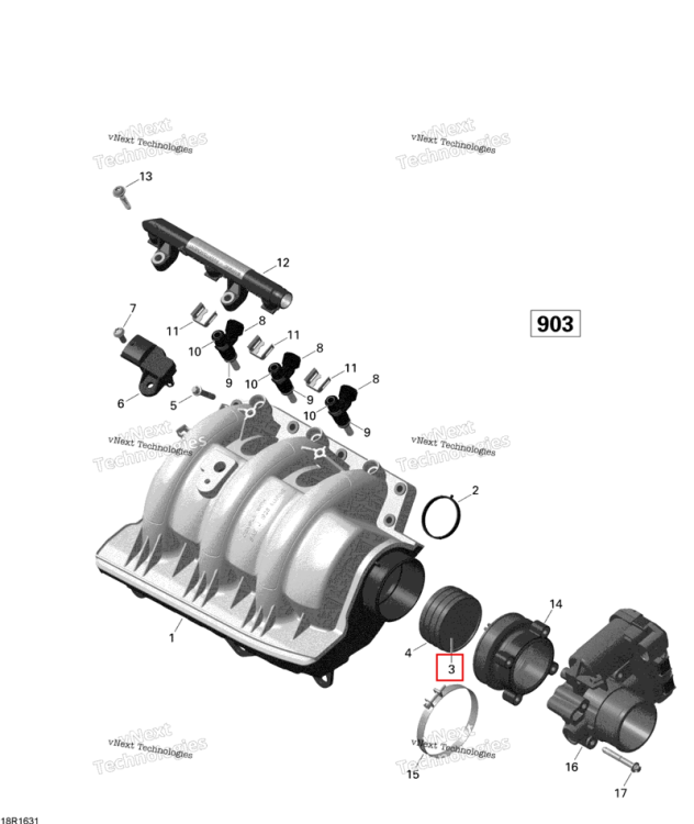 Flame Arrester Sea-Doo Spark (2016) (420667710)