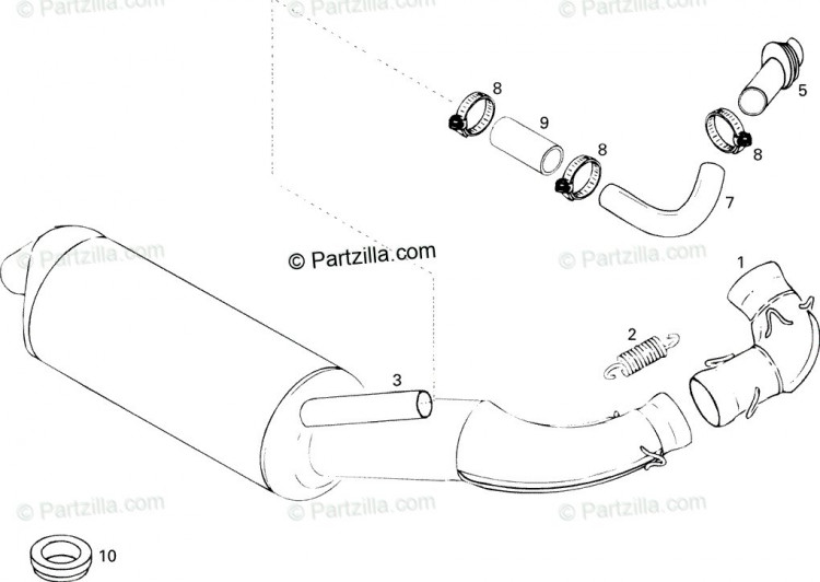 570141300 RONDELLE ECHAPP*GROMMET-EXHAUS  Резиновое уплотнительное кольцо
