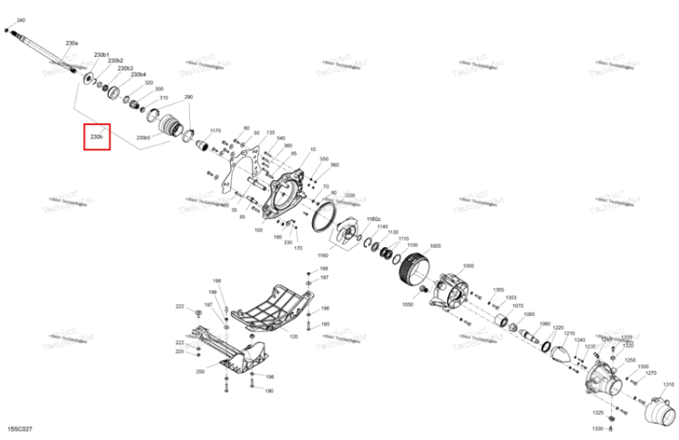 Carbon кольцо комплект включает 230 b to 230 b5 Sea-Doo Spark 60 (2023) (295501209)