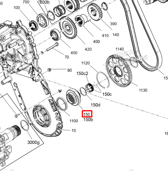 504154311 Адаптер приводного вала G5+ Ski-Doo