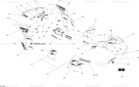 704905035 Боковая наклейка модель серебристый/синий