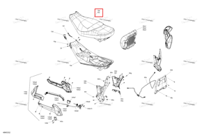 Сиденье крышка модель глубокий чёрный Ski-Doo 510007557