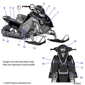 7202507 Наклейка бак POLARIS левый
