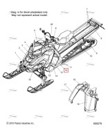 Наклейка боковая панель RMK правый чёрный боковая панель / красный Polaris 800 AXYS Pro RMK LE 155 (2017) (7183616)