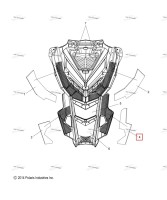 Поролон капот правый нижний Polaris 800 AXYS Pro RMK LE 155 (2017) (5814135)