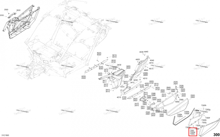 Левый дверь Panels Can-Am Maverick X3 Turbo R XRC (2018) (705010271)
