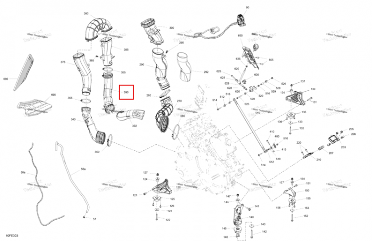 Переходник Can-Am Outlander 4x4 XMR 1000R (2025) (707003433)