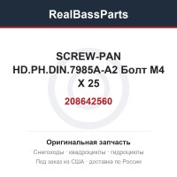 208642560 SCREW-PAN HD.PH.DIN.7985A-A2  Болт M4 X 25