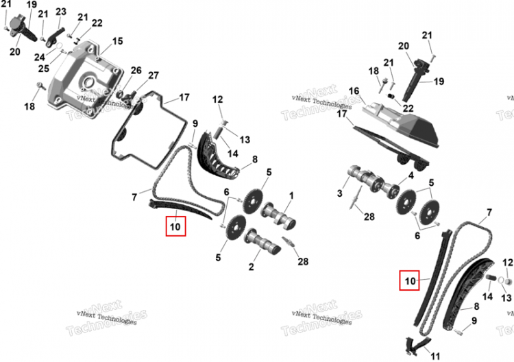 Направляющая цепи Can-Am Outlander 4x4 XT 1000R (2025) (420936521)
