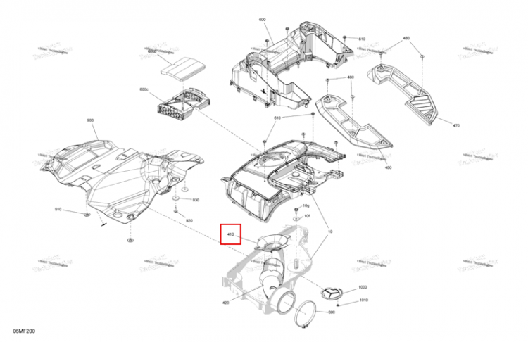 Резонатор шланг дюйм Ski-Doo Summit Adrenaline Enduro 850 E-TEC (2026) (508001129)