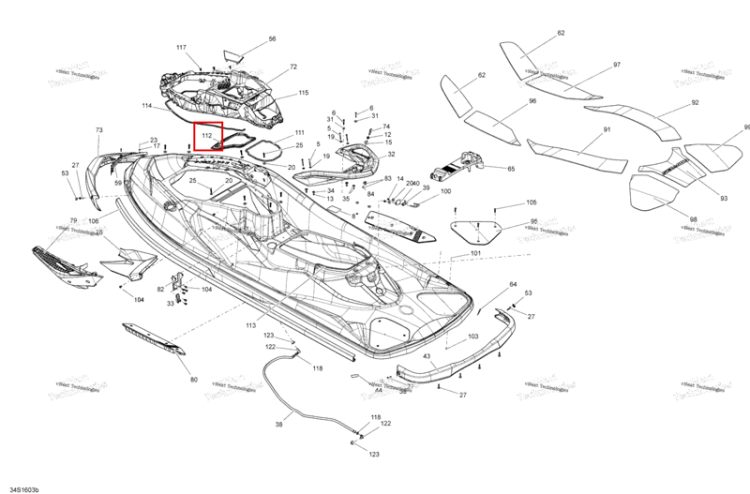 NEOPRENE сальник Sea-Doo RXT (2016) (293250365)