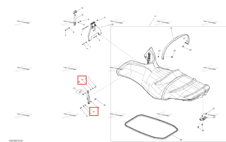 Проставка Sea-Doo RXT (2016) (269001588)