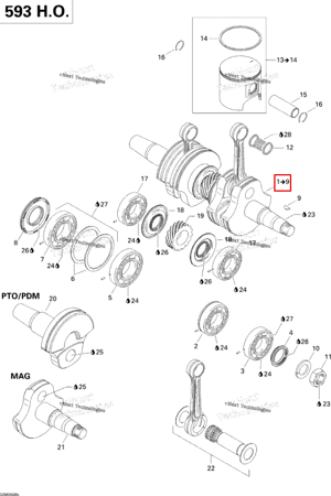 Коленвал в сборе Ski-Doo 420889097