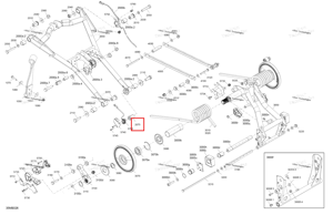 Ось подвески рычаг в сборе Ski-Doo 503196498