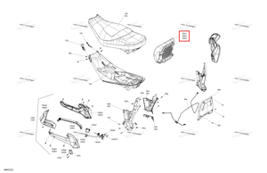 Спинка крышка модель глубокий чёрный Ski-Doo 510007674