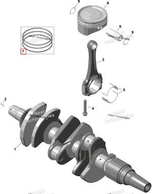 Поршневое кольцо комплект Can-Am 420615181