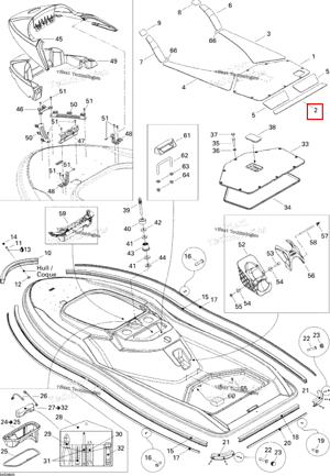 Задний CARPET чёрный Sea-Doo 291002396