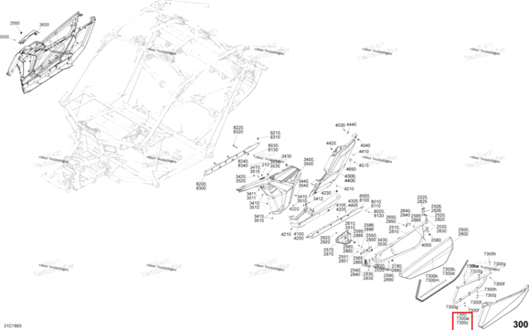 Правый дверь Panels Can-Am Maverick X3 Turbo R XRC (2018) (705010272)
