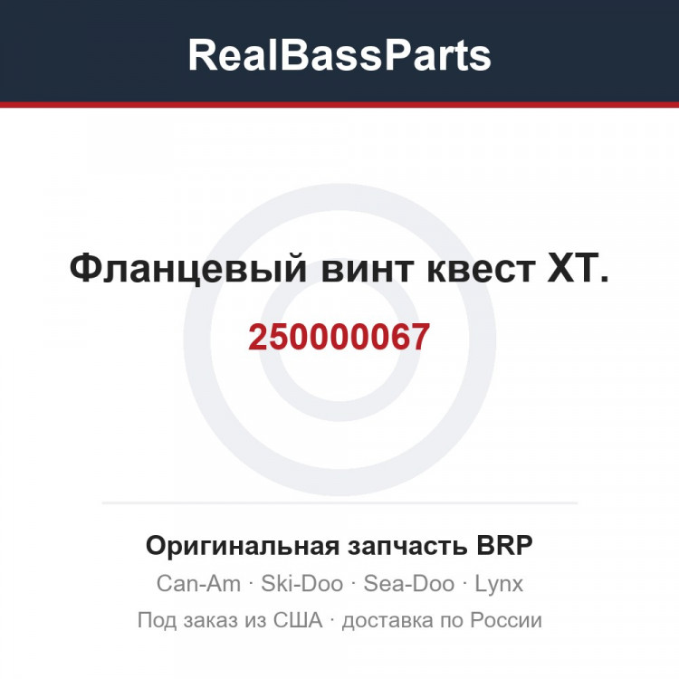 250000067 Фланцевый винт квест XT.