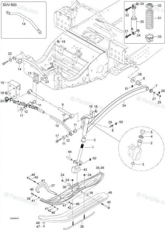 605252375 Нижний рычаг ASS'Y. внедорожник 600, (Европа)