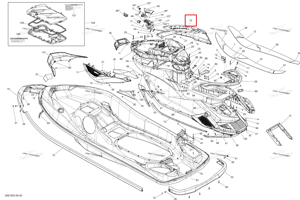 FR правый MOULDING в сборе Sea-Doo 291004083