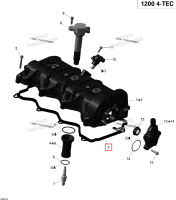 Прокладка Ski-Doo GTX LE 1200 4-TEC (2009) (420431040)