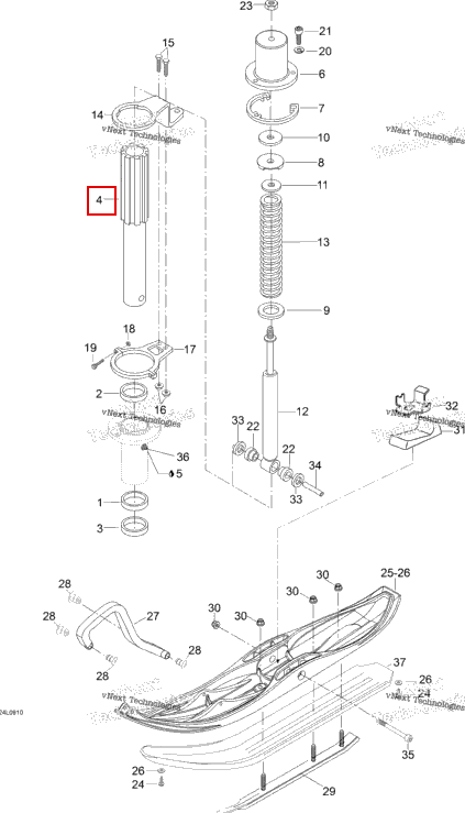 LEG лыжа Ski-Doo Skandic SWT (2009) (M5245362)